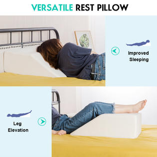 Costway Elevated Leg Pillow Trapezoidal Elevating Legs Rest With