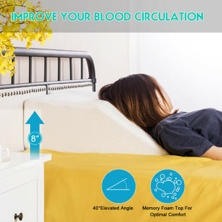 Costway Elevated Leg Pillow Trapezoidal Elevating Legs Rest With