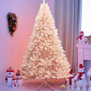 Costway 7ft Artificial Christmas Tree Hinged Full Fir Tree W Metal Stand New