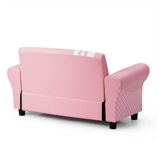 Costway Pink Foldable Kids Princess Sofa Chair Couch Armchair Love