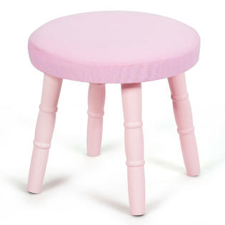 Costway Kids Vanity Makeup Table Chair Set Make Up Stool Play Set For Children Pink