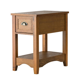 Costway Hw61983yw Contemporary Chair Side End Table Compact Table W Drawer Nightstand Tawny
