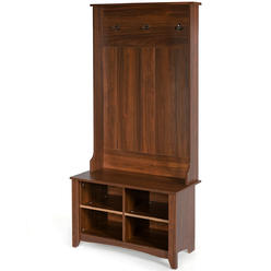 Antique Hall Tree Storage Bench