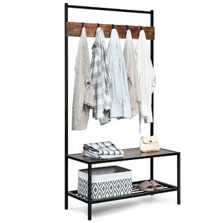 Get the best deal for household essentials hanging shoe organizer shoe organizers from the largest online selection at ebay.com. Costway 3 In 1 Industrial Coat Rack Shoe Bench Hall Tree Entryway Storage Shelf W Hooks