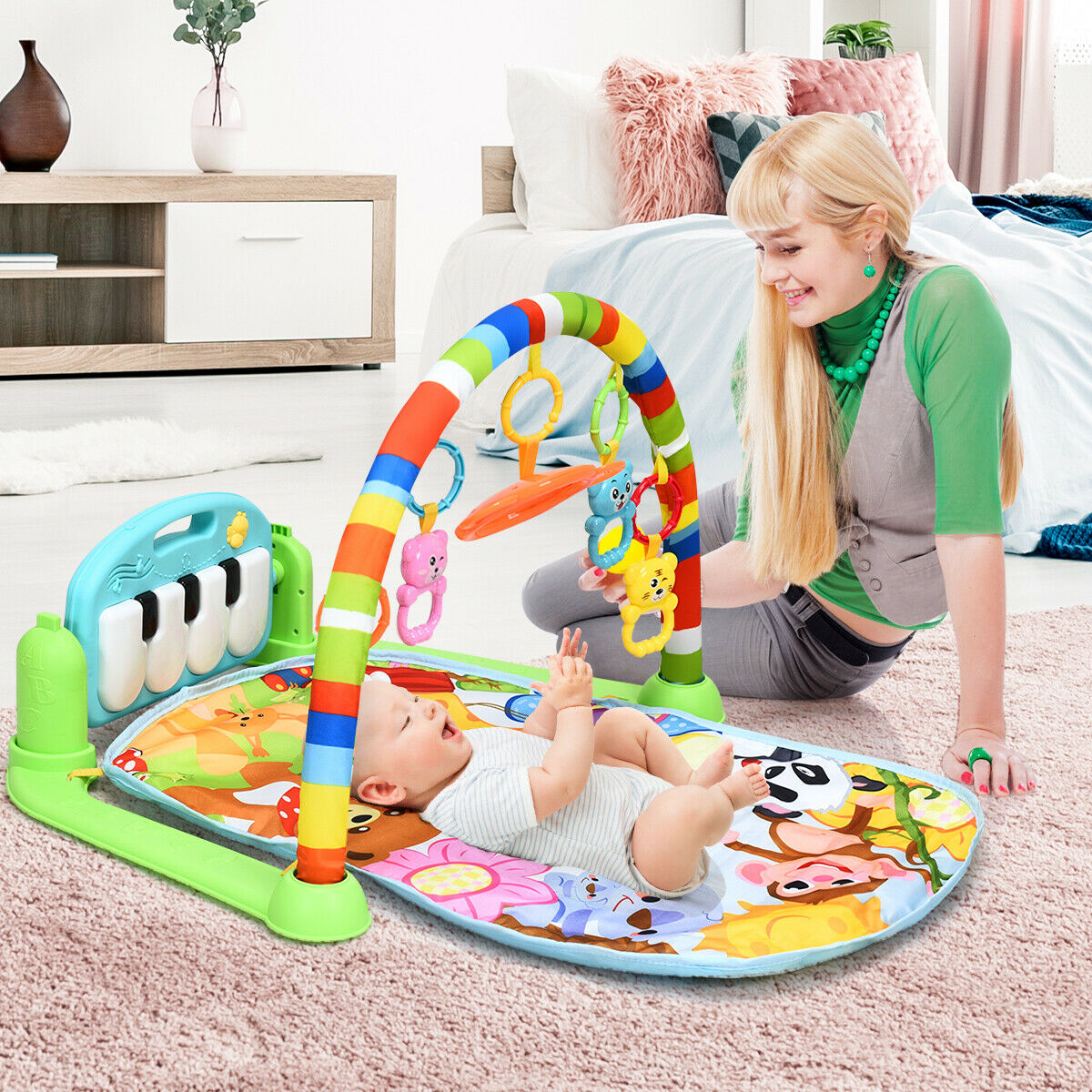 piano tummy time mat