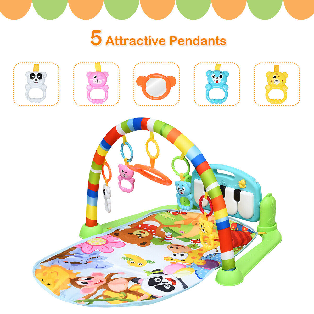 piano tummy time mat