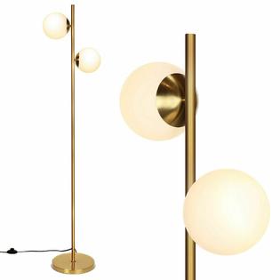 Costway 65 Sphere Led Floor Lamp W 2 Led Light Bulbs Foot Switch Bedroom Office