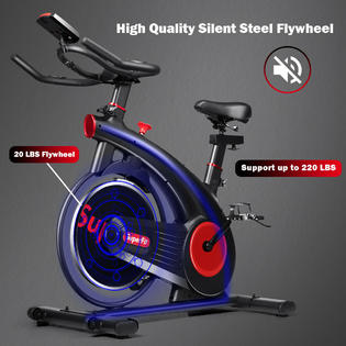Costway Stationary Exercise Bike Silent Belt Drive Cycling Bike