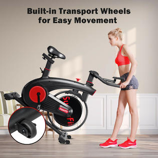 Costway Stationary Exercise Bike Silent Belt Drive Cycling Bike