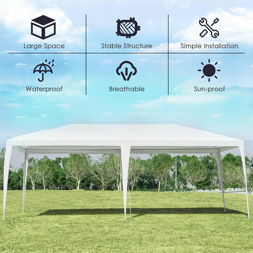 Costway 10'x20' Outdoor Party Wedding Tent Heavy Duty Canopy Gazebo Pavilion Event