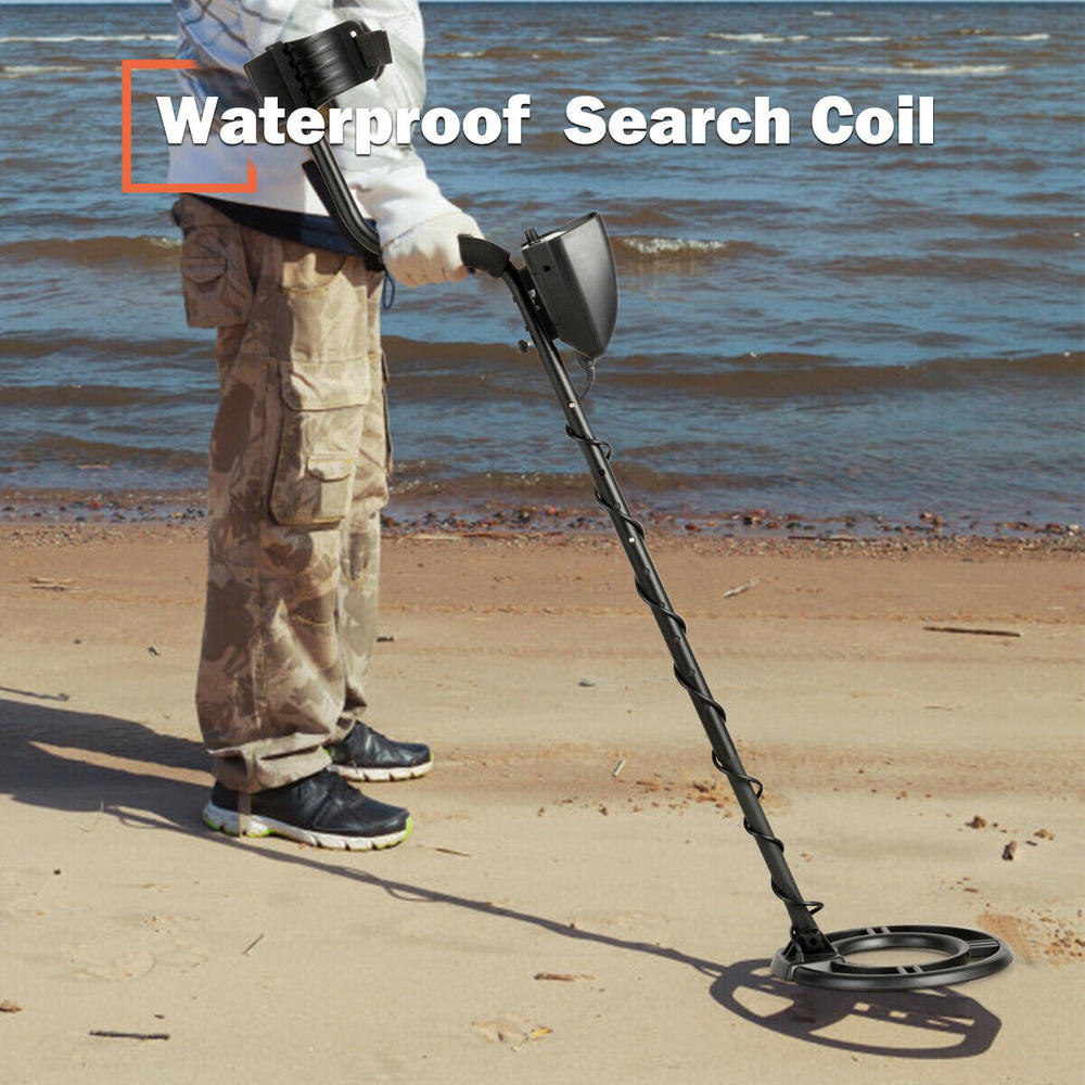Costway New High Accuracy Metal Detector Kit W/Display Waterproof Search Coil Headphone Bag