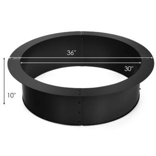Costway HW63414 36 Inch Round Steel Fire Pit Ring Liner ...