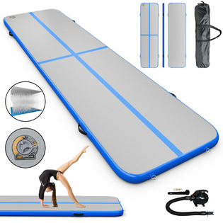 Costway 13 X3 Inflatable Gymnastic Mat Air Track Tumbling Mat W Electric Pump Joinable