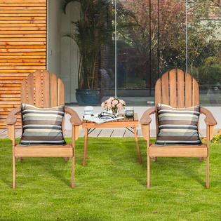Costway 2OP70302Color 2PC Outdoor Adirondack Chair Solid ...