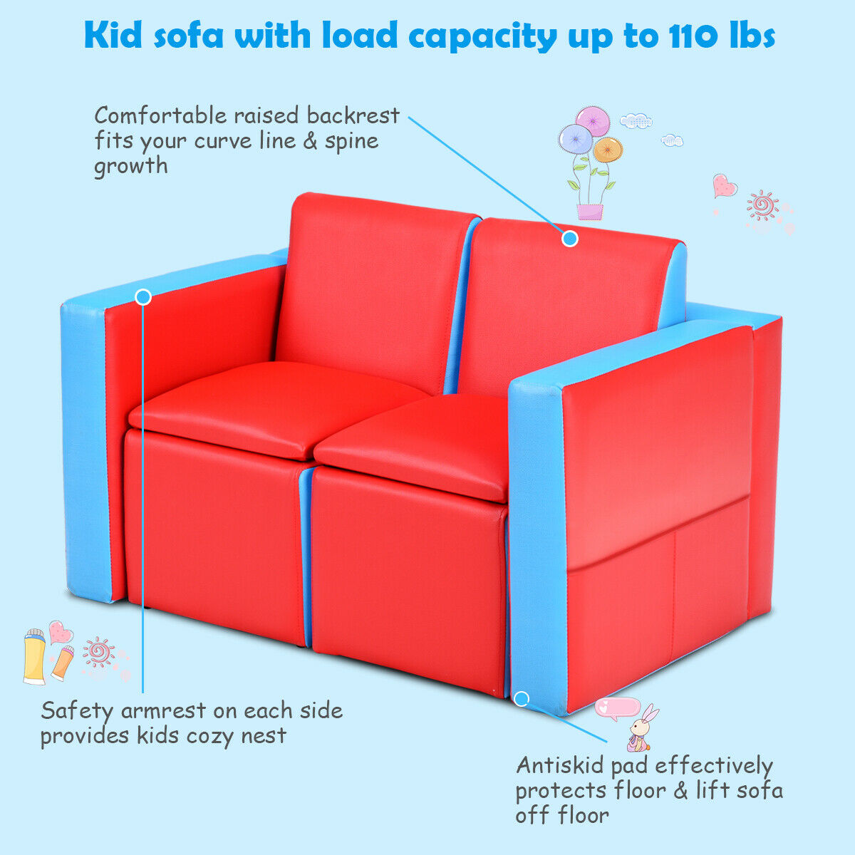 kids sofa with storage