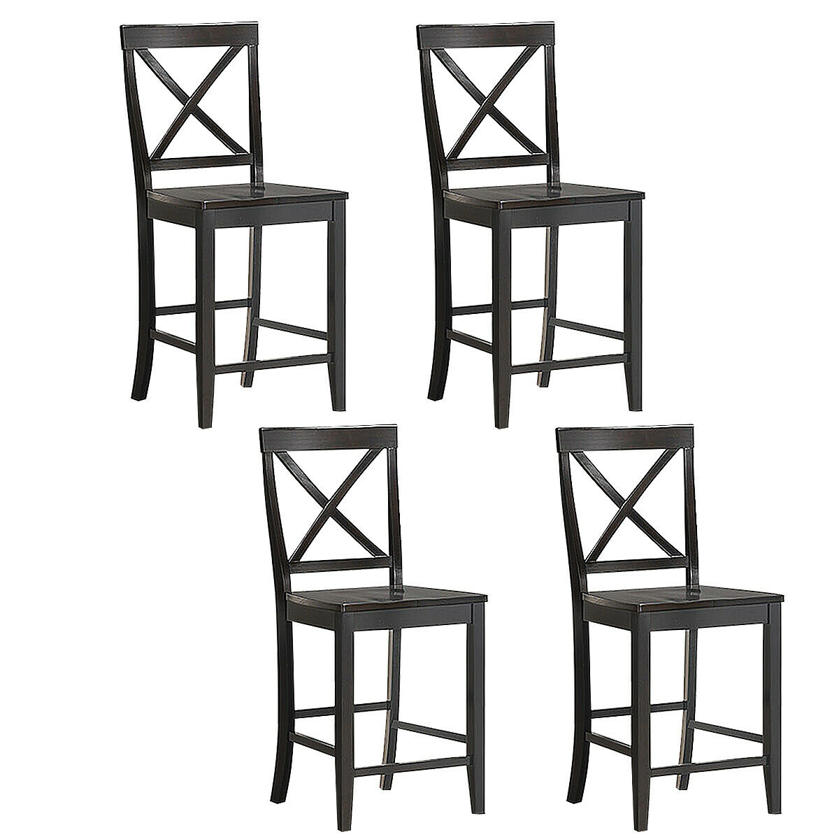 Costway Set Of 4 24 Counter Height, Counter Height Dining Chairs Set Of 4