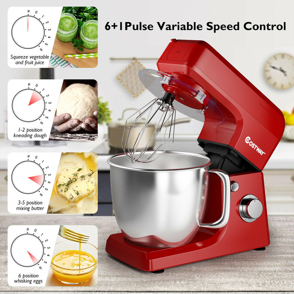 Costway 3 in 1 Multi-functional 800W Stand Mixer Meat Grinder Blender Sausage Stuffer