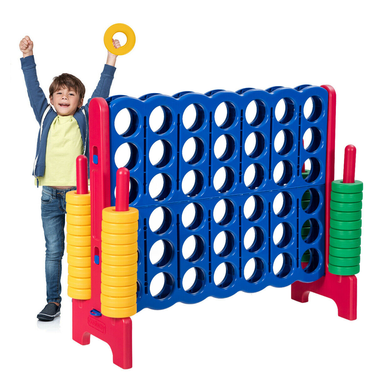 Giant Yard Games Kids Party Toy Indoor Jumbo 4 In A Row Outside Adults Large Fun