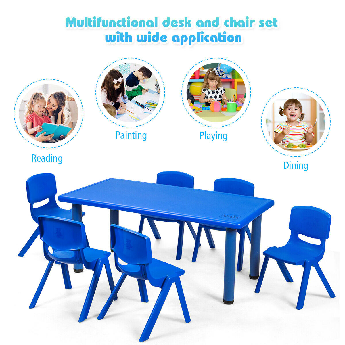 kids blue table