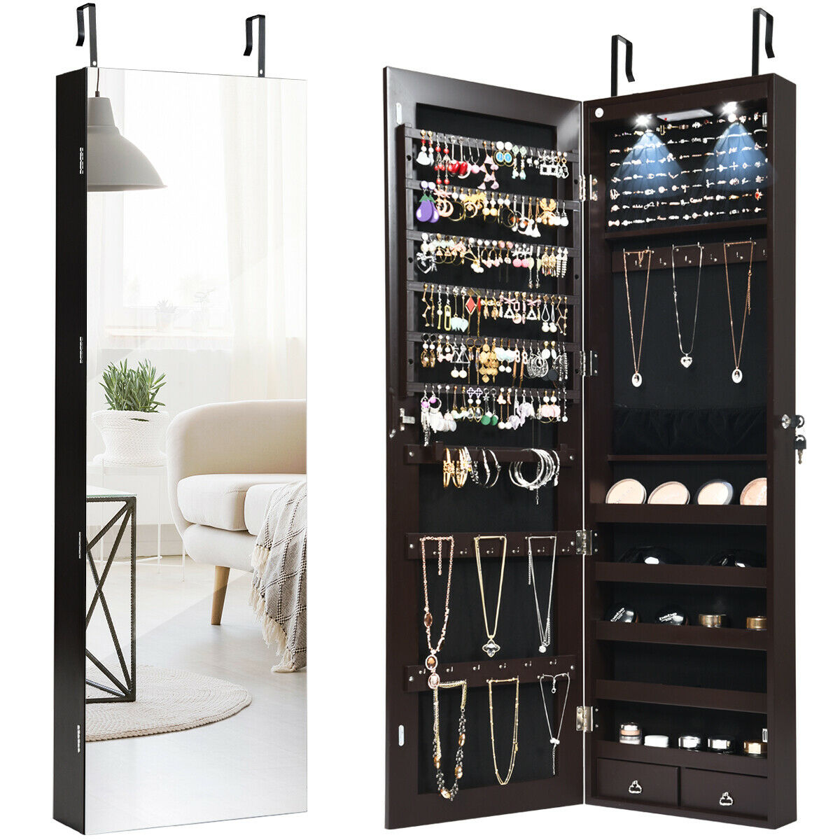 Costway Jewelry Armoires Kmart