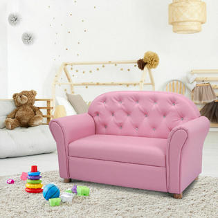 Goplus Kids Sofa Princess Armrest Chair Lounge Couch Flip Open Children Toddler Gift