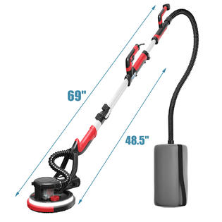 Costway Electric Drywall Sander 750W Adjust Variable Speed w/ Vacuum