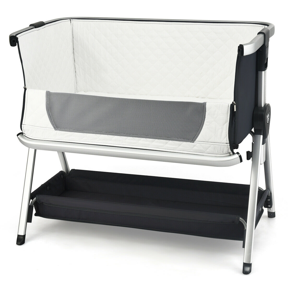 dark grey crib