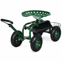Rolling Work Carts, Ideaworks Garden Scooter Seat And Storage Box