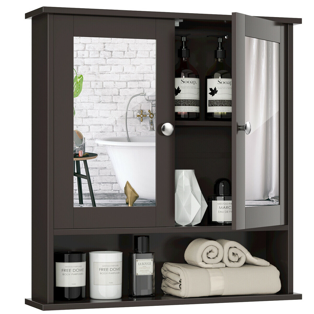 Swivel Storage Mirror Cabinet