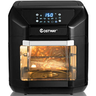 Costway 10.6 Quart 1700 Watts 7-in-1 Rotisserie/Dehydrator/Air Fryer Oven with 8 Accessories