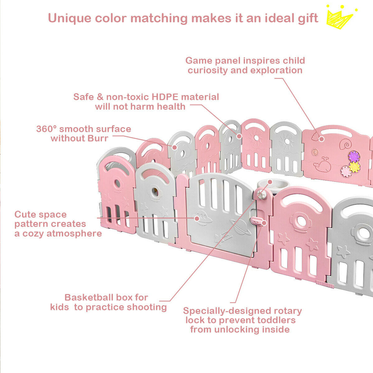 costway 20 panel playpen