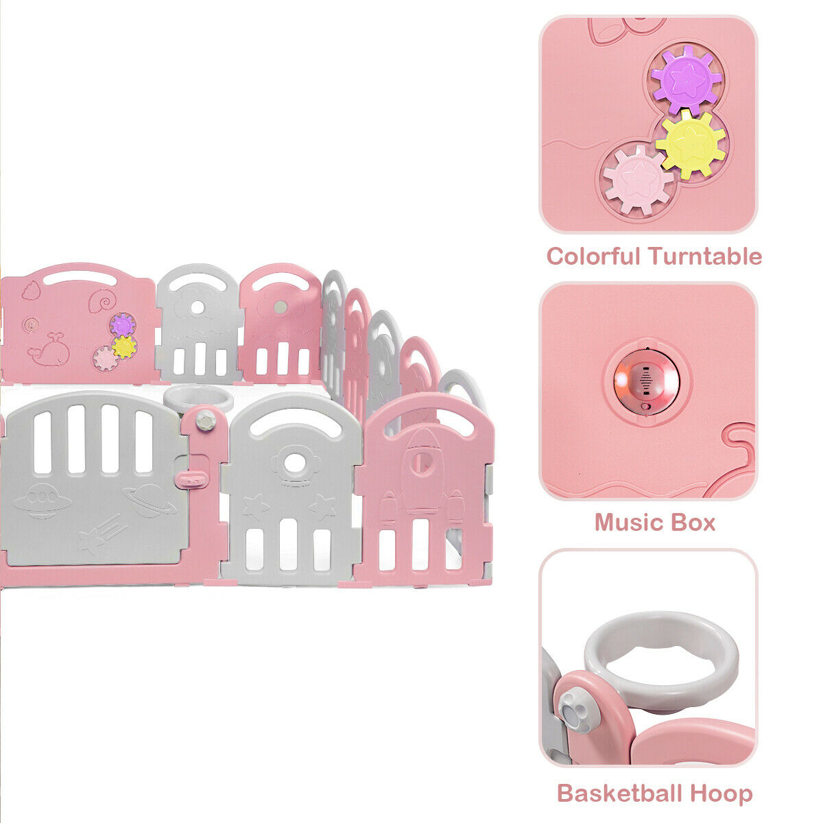 costway 20 panel playpen