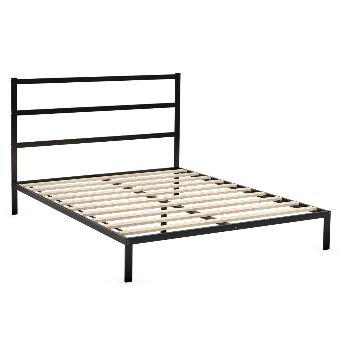 Costway Queen Size Metal Bed Platform, Intellibase Bed Frame