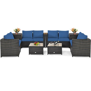 costway 8pcs kmart cushioned loveseat