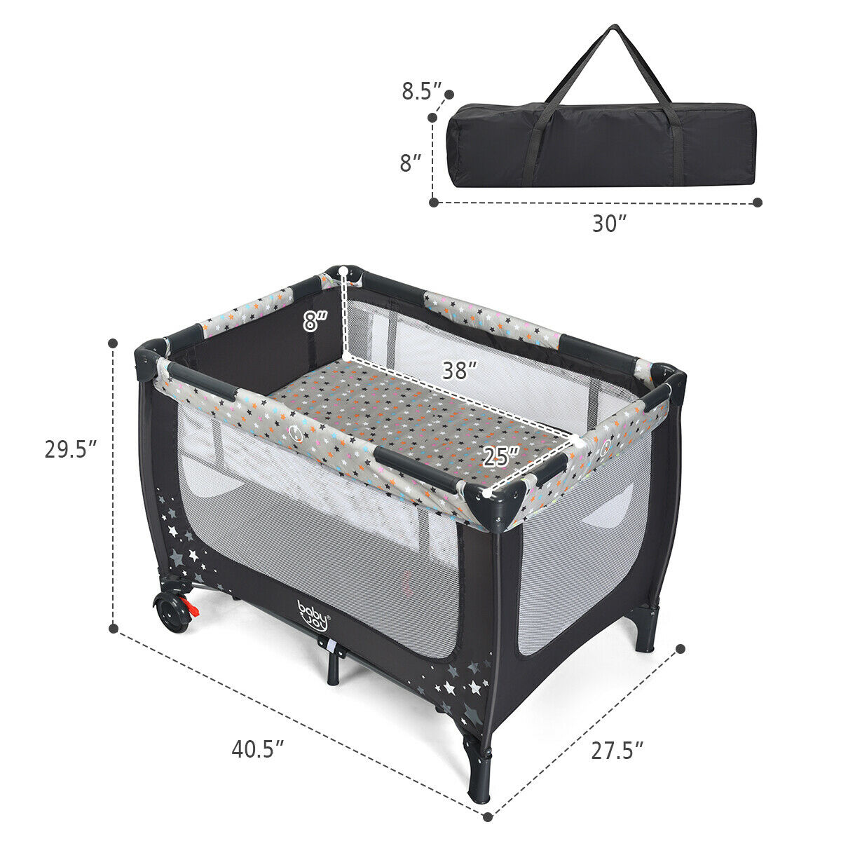 costway portable baby playpen