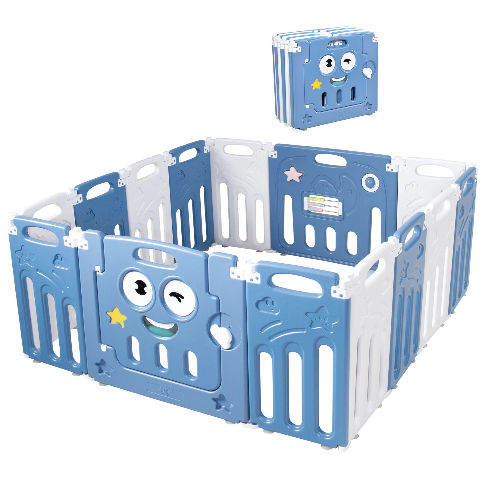 gymax foldable baby playpen