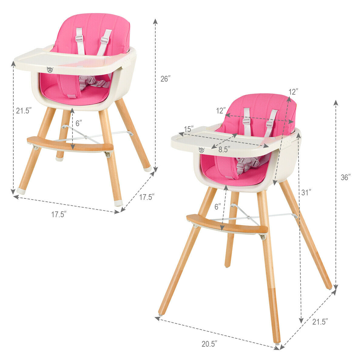 kmart wooden high chair