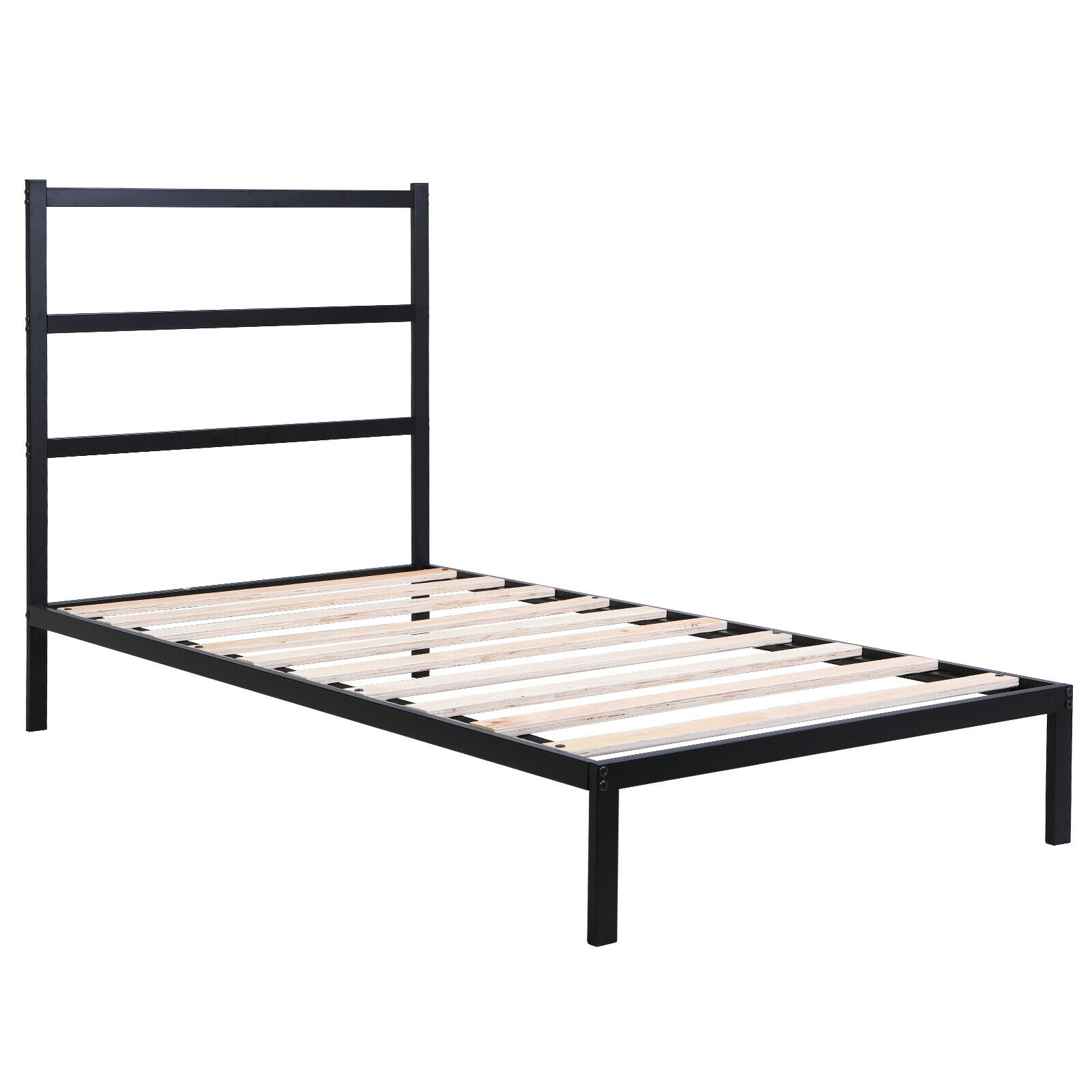 Giantex Twin Metal Bed Platform Frame, Metal Twin Bed Headboard