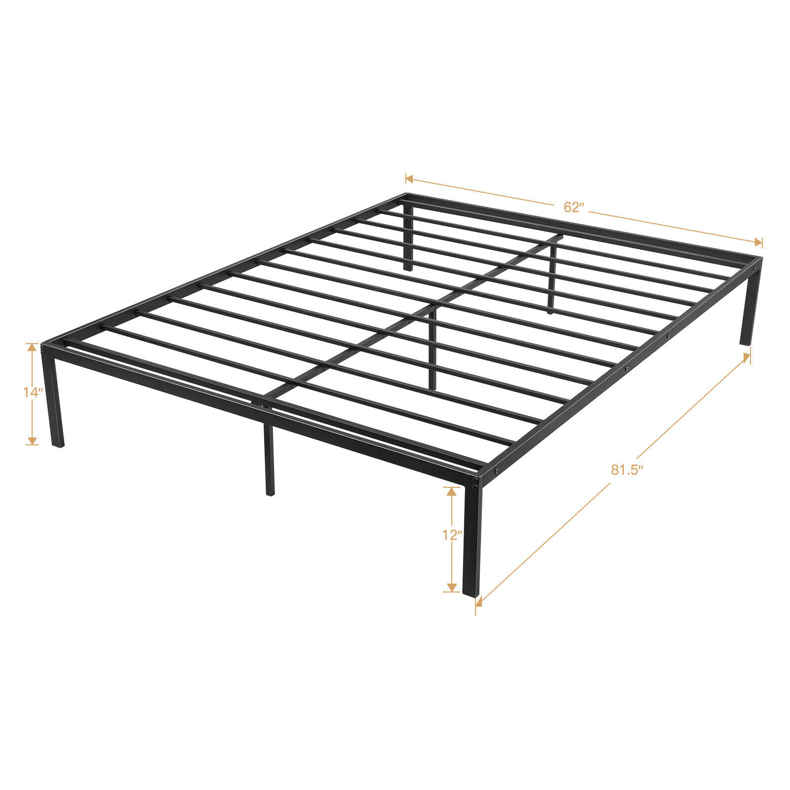 Giantex 14 Inch Queen Metal Platform, Mainstays Metal Platform Bed Frame Foundation