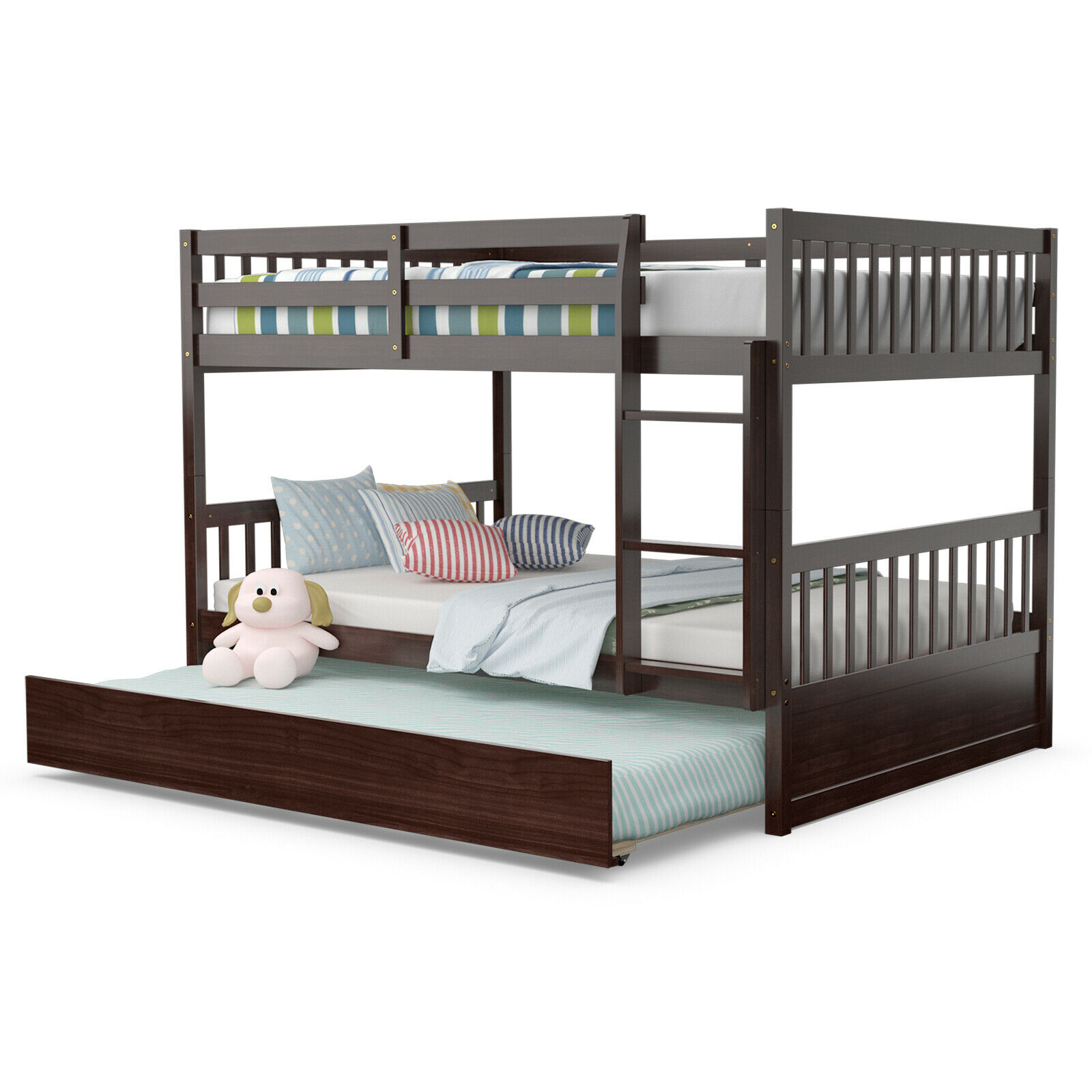 Full Bunk Bed Platform Wood, Sears Wooden Bunk Beds