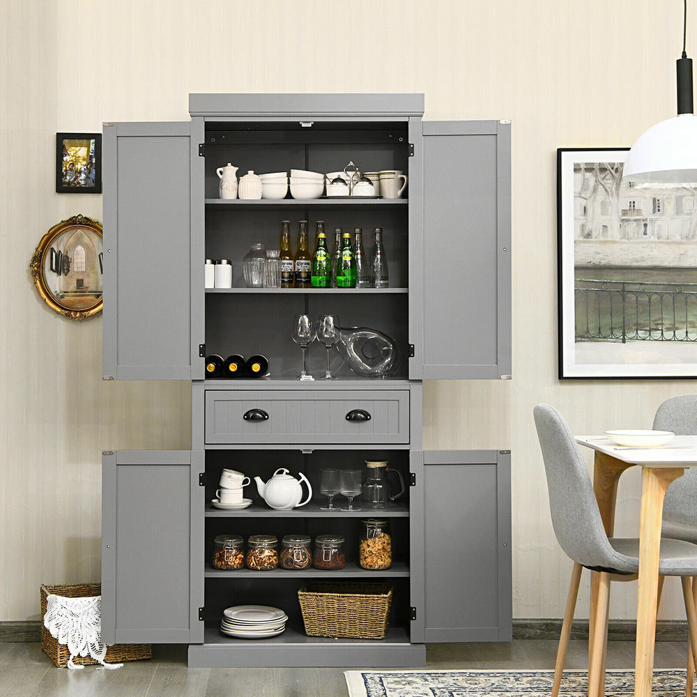 BestComfort Kitchen Cabinet Pantry Cupboard Freestanding w ...