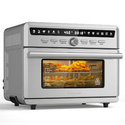Costway 26.4 QT 10-in-1 Air Fryer Toaster Oven Dehydrate Bake 1800W w/ Recipe