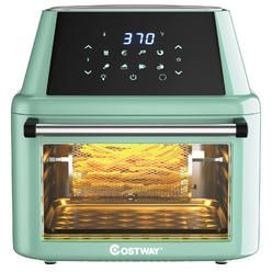 Costway 19 QT Multi-functional Air Fryer Oven Dehydrator Rotisserie w/Accessories Green