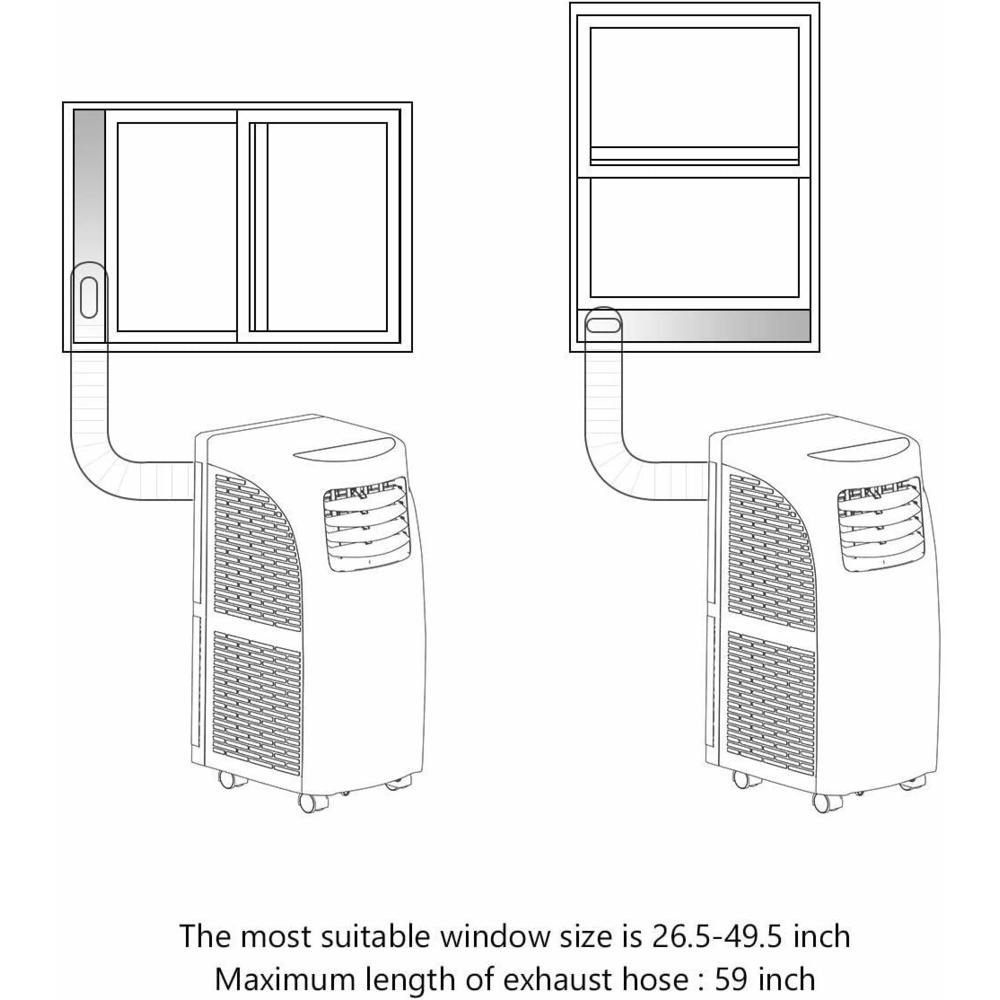 Costway 8,000 BTU Portable Air Conditioner & Dehumidifier Function Remote w/Window Kit