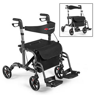 Medline Guardian Bariatric Rollator Heavy Duty Rolling Walker with Wheels  Burgundy - Walgreens