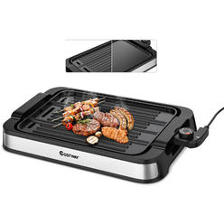Costway 1500W Smokeless Indoor Grill Electric Griddle w/ Non-stick Cooking Plate