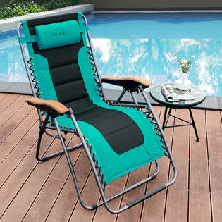 Patiojoy OP70687TU-1 Padded Zero Gravity Lounge Chair Oversize Folding