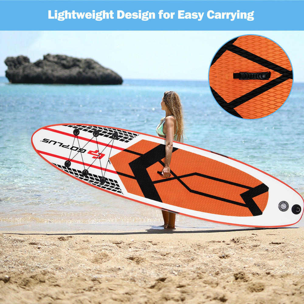 Goplus 10.5’ Inflatable Stand Up Paddle Board SUP W/Carrying Bag Aluminum Paddle