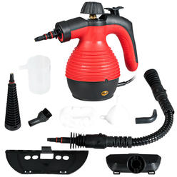 Costway Multifunction Portable Steamer Household Steam Cleaner 1050W W/Attachments Red