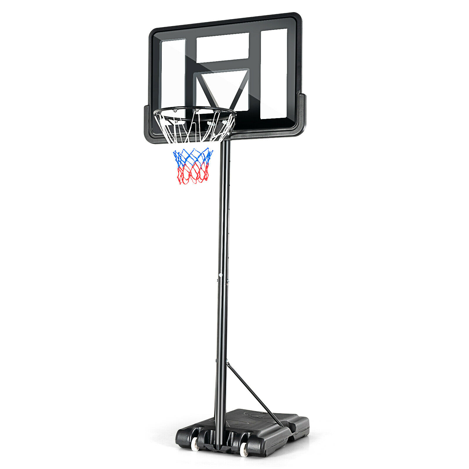 Goplus Portable Basketball Hoop Stand Adjustable Height W/Shatterproof